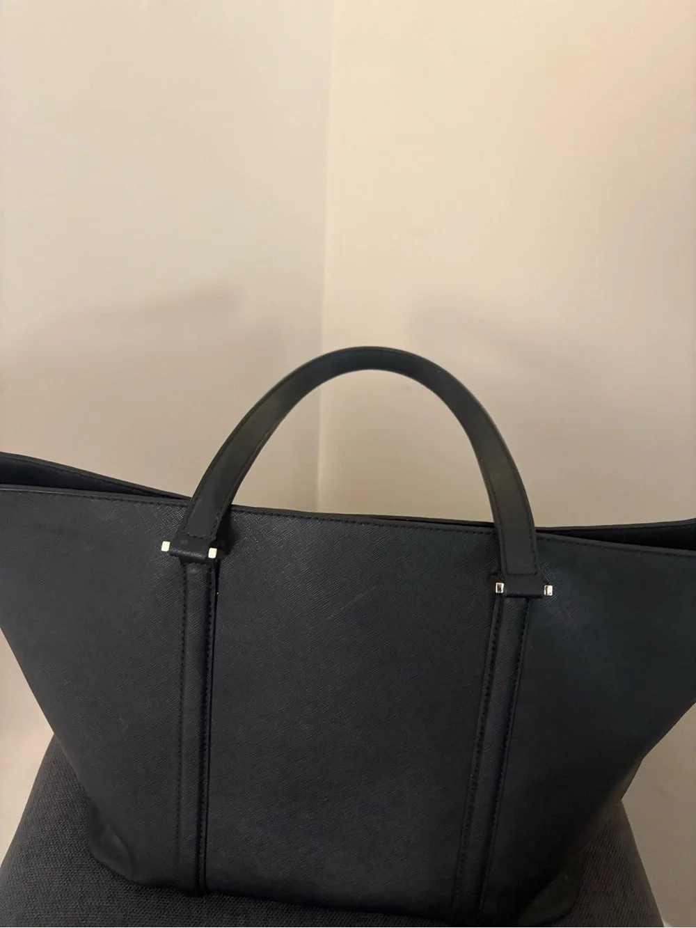 Kate Spade Large Solid Black Tote Shoulder Purse Used